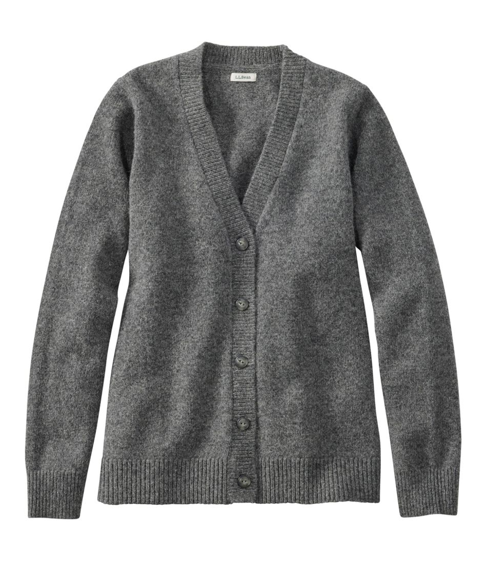 Women's Bean's Classic Ragg Wool Sweater, Button-Front Cardigan