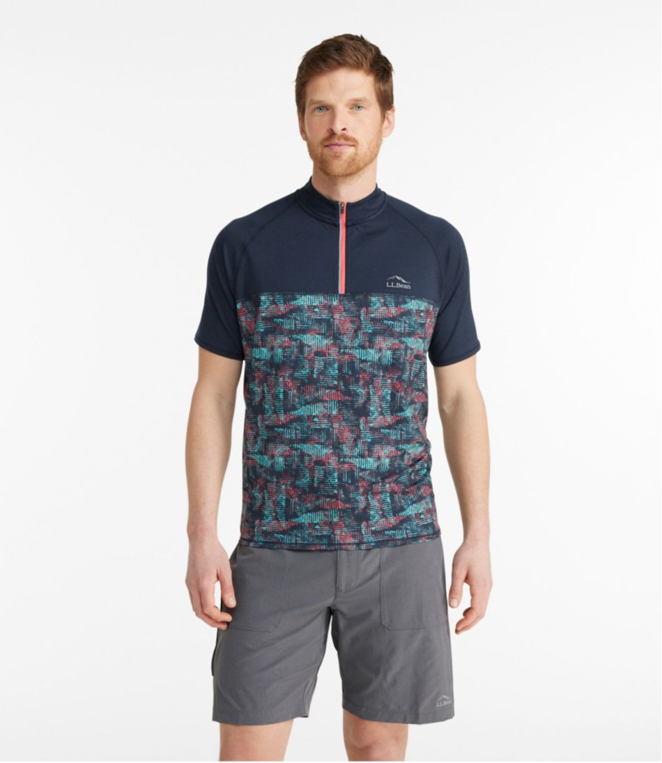Men's Comfort Cycling Jersey, Short-Sleeve Print - Image 2