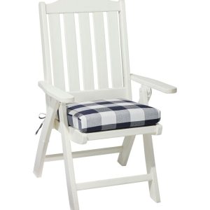 All-Weather Folding/Armless Chair Cushion, Buffalo Plaid