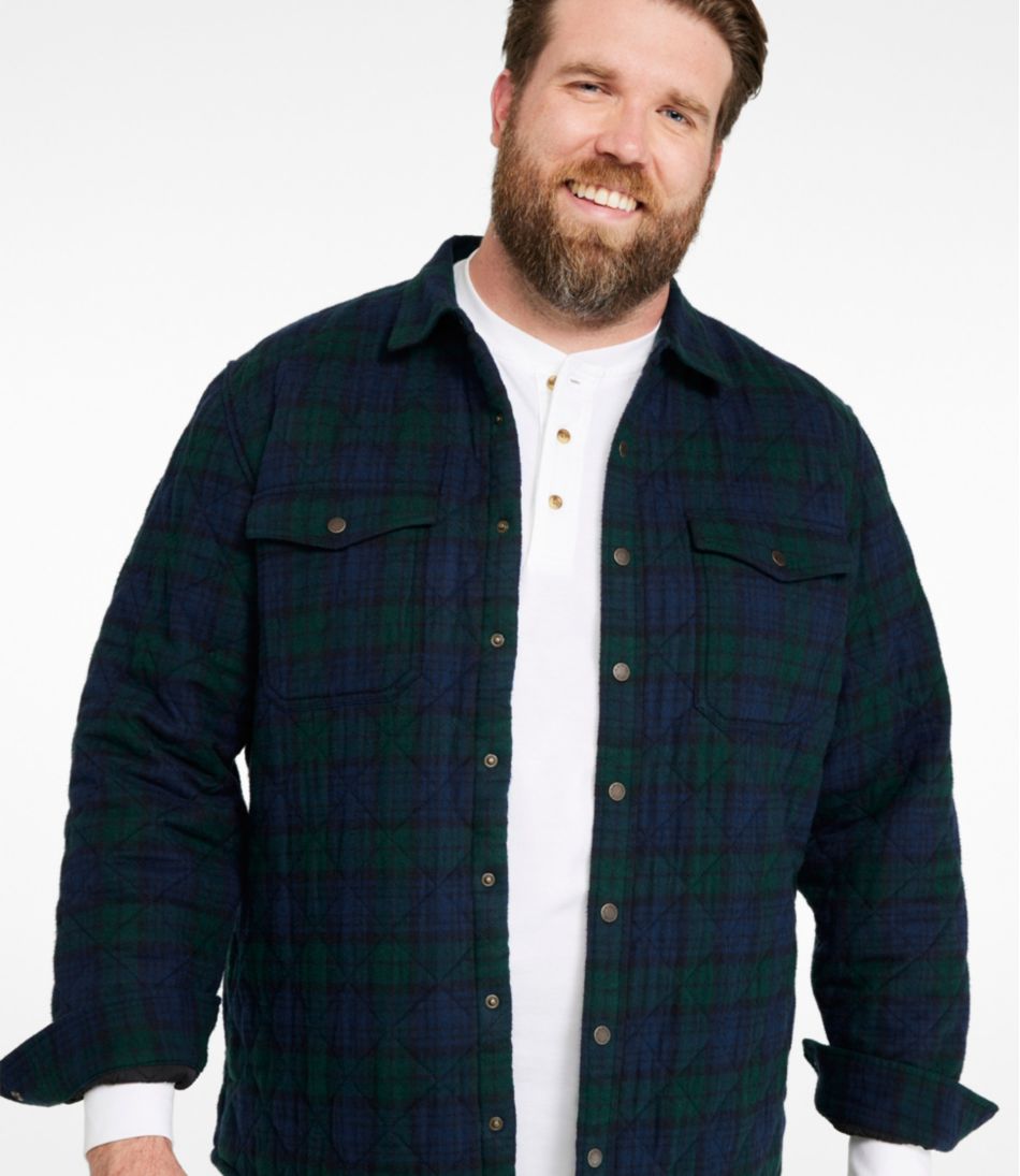 Men's Quilted Scotch Plaid Flannel Shirt Jac - Image 4