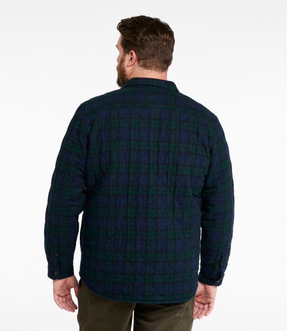 Men's Quilted Scotch Plaid Flannel Shirt Jac - Image 5
