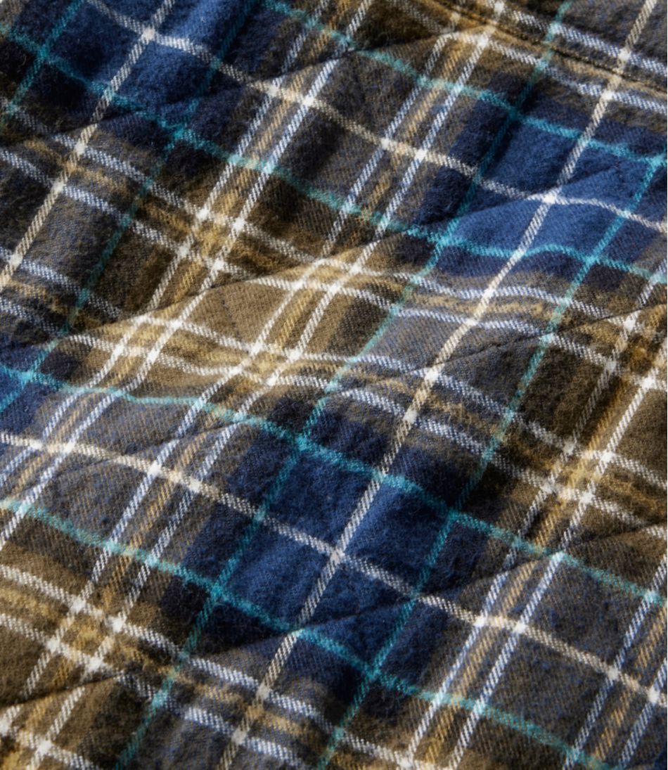 Men's Quilted Scotch Plaid Flannel Shirt Jac - Image 7