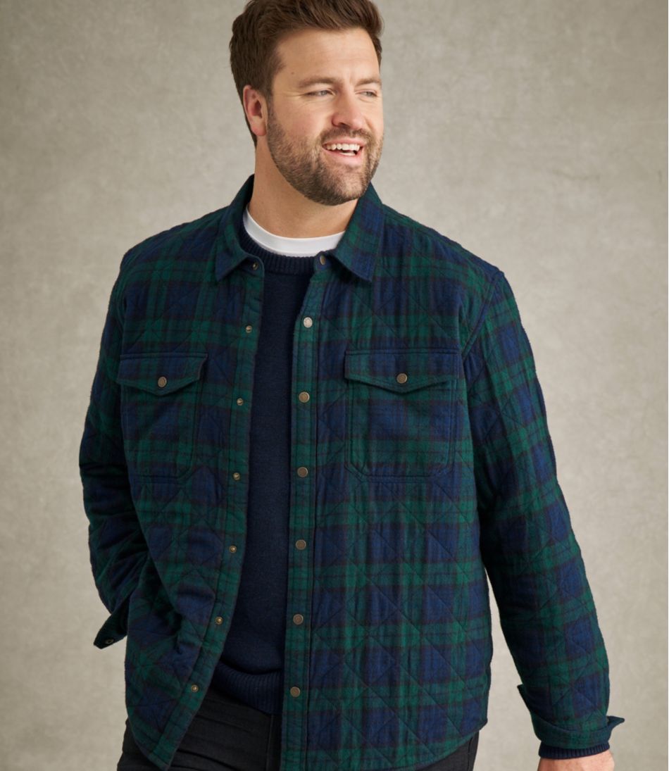 Men's Quilted Scotch Plaid Flannel Shirt Jac - Image 8