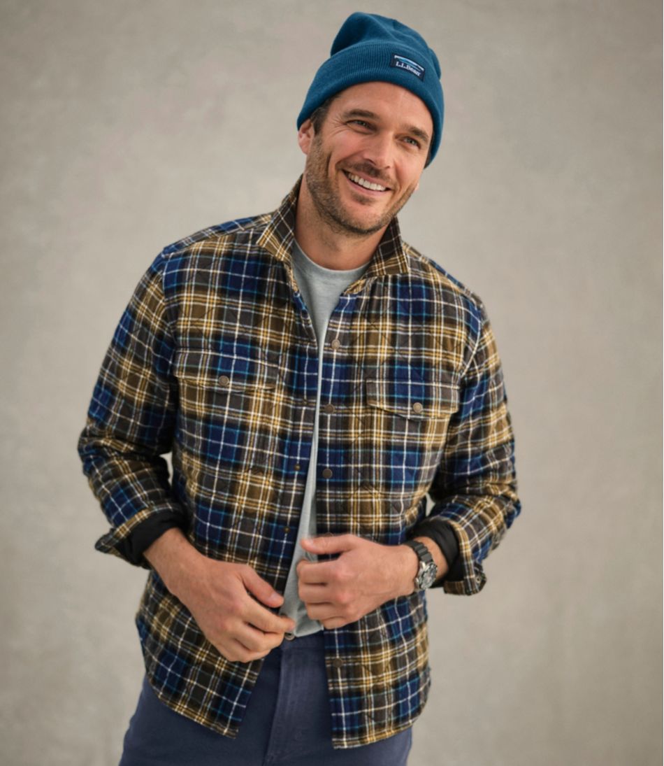 Men's Quilted Scotch Plaid Flannel Shirt Jac - Image 9