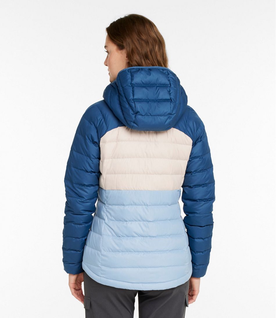 Women's Bean's Down Hooded Jacket, Colorblock - Image 3
