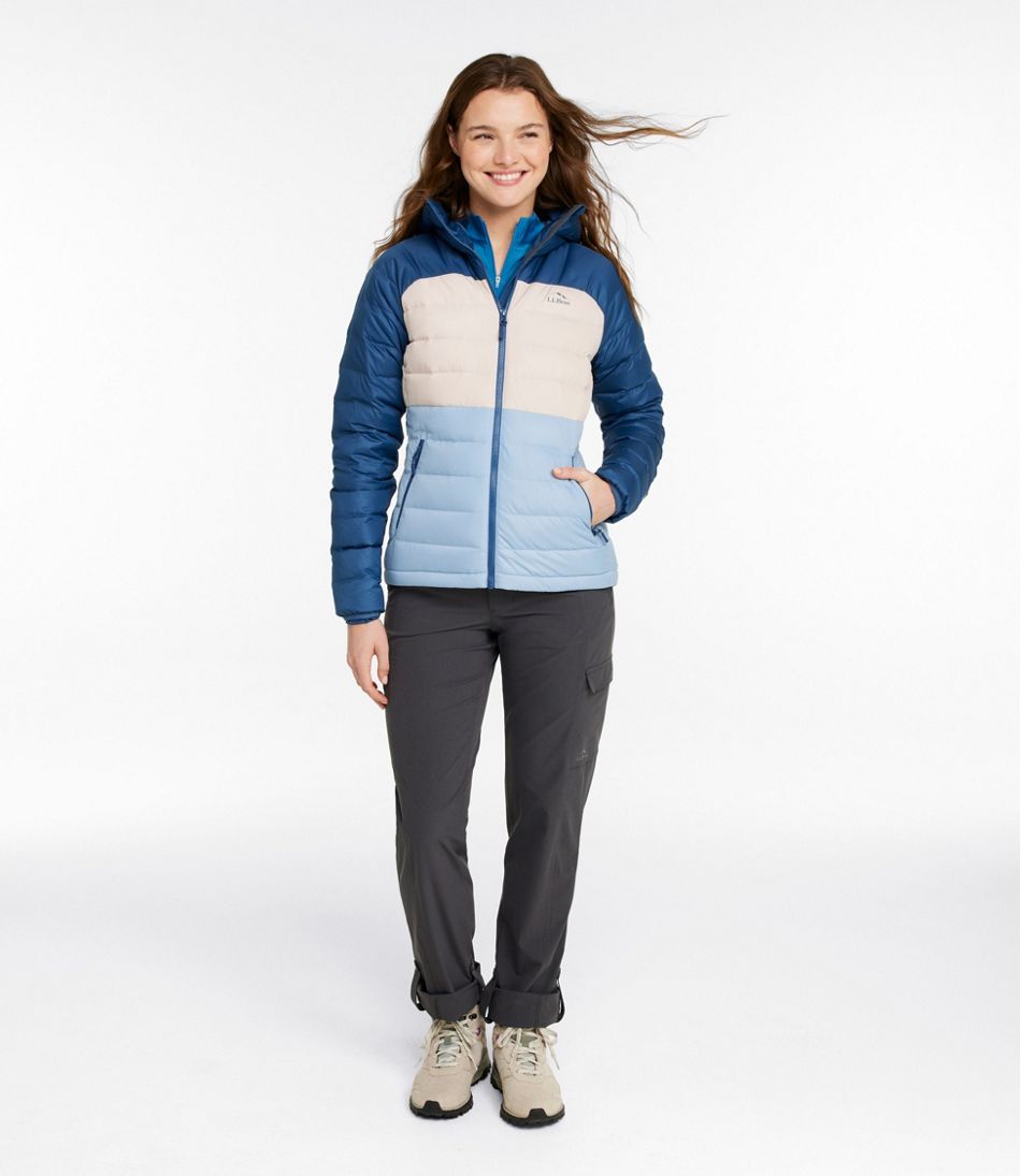 Women's Bean's Down Hooded Jacket, Colorblock - Image 4