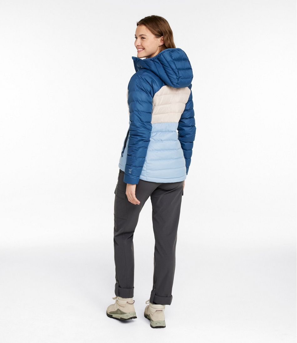 Women's Bean's Down Hooded Jacket, Colorblock - Image 5