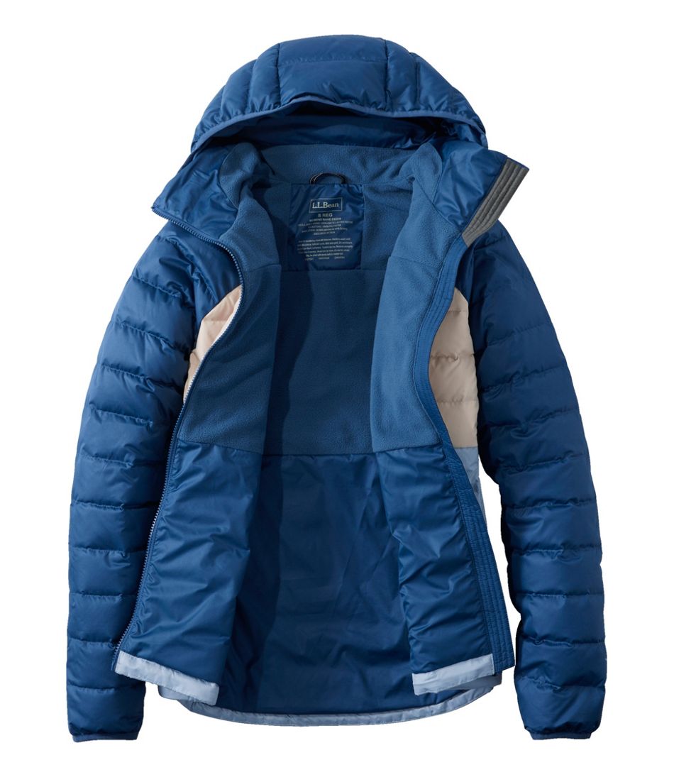 Women's Bean's Down Hooded Jacket, Colorblock - Image 7