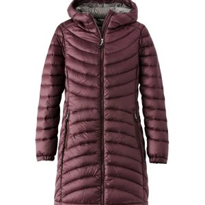 Women's Ultralight 850 Down Hooded Coat, Three-Quarter Length