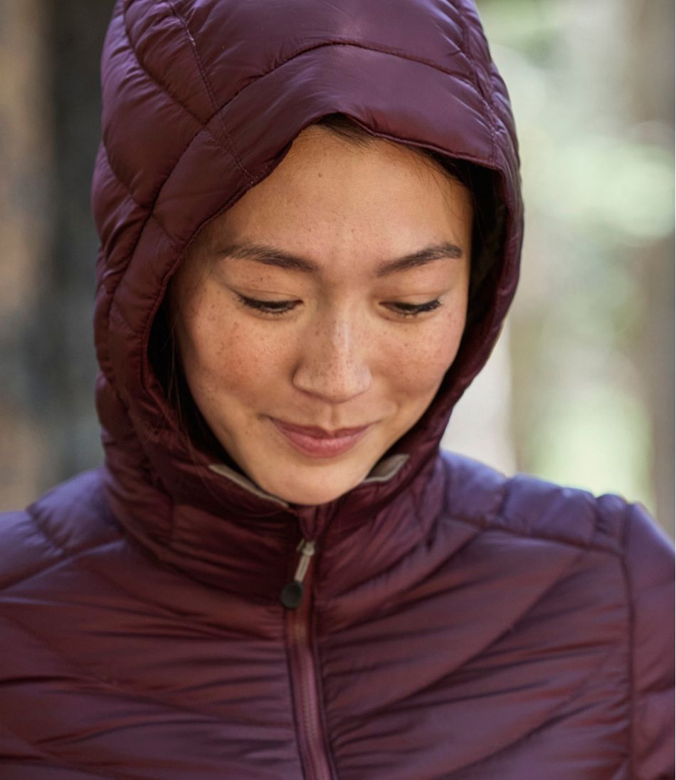Women's Ultralight 850 Down Hooded Coat, Three-Quarter Length - Image 14
