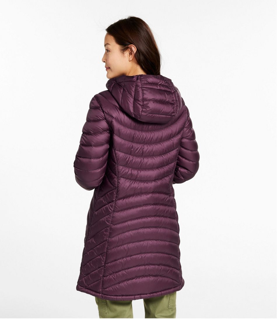 Women's Ultralight 850 Down Hooded Coat, Three-Quarter Length - Image 3