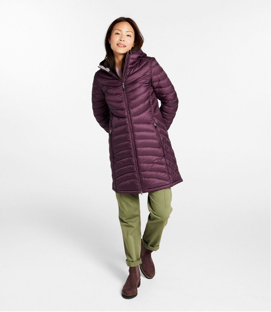 Women's Ultralight 850 Down Hooded Coat, Three-Quarter Length - Image 4